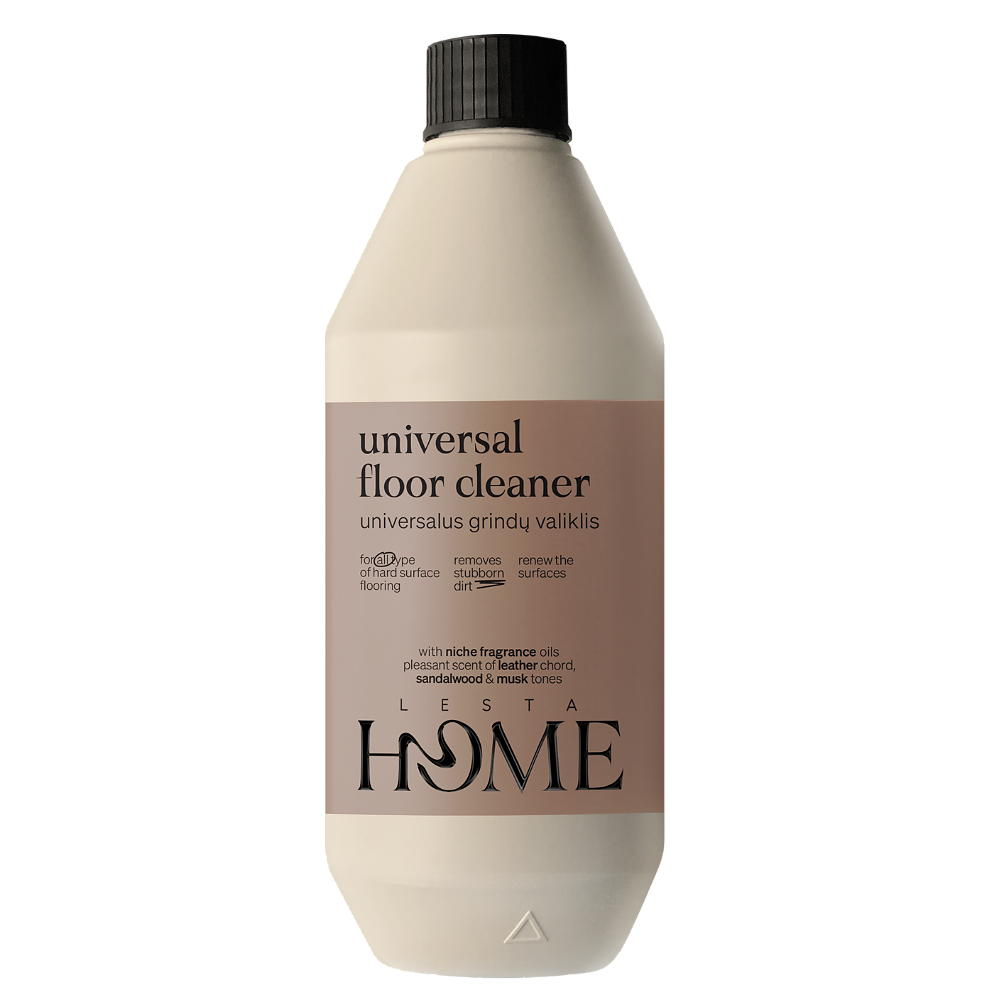 Bottle of Lesta Home universal floor cleaner on a white background