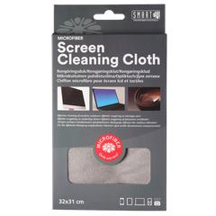 Packaging of screen cleaning cloth with SMART logo on a white background